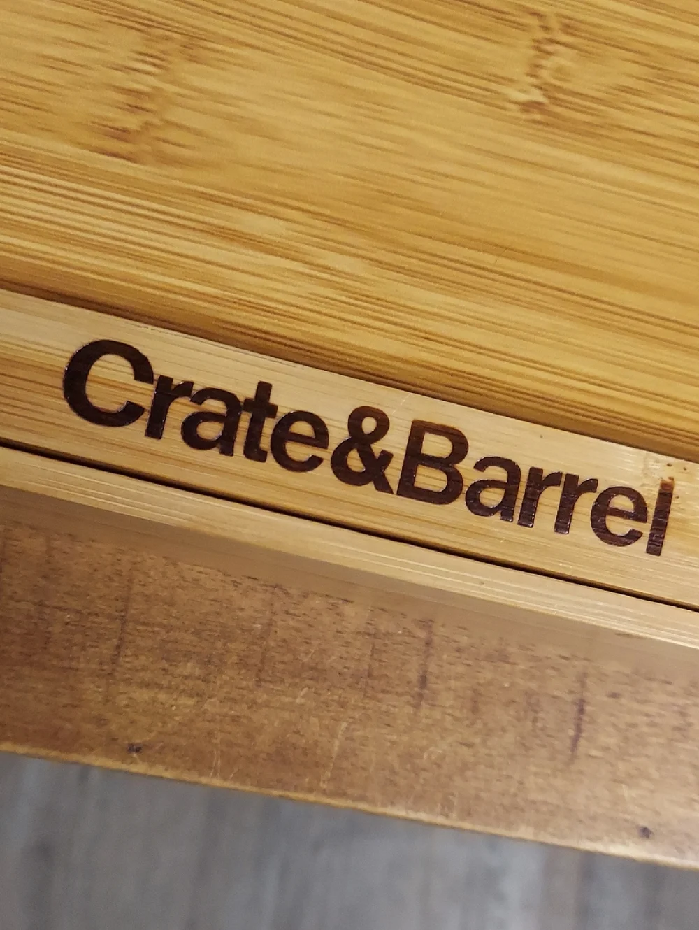 Crate & Barrel Bamboo Cutlery Drawer Organizer - Natural - Expandable